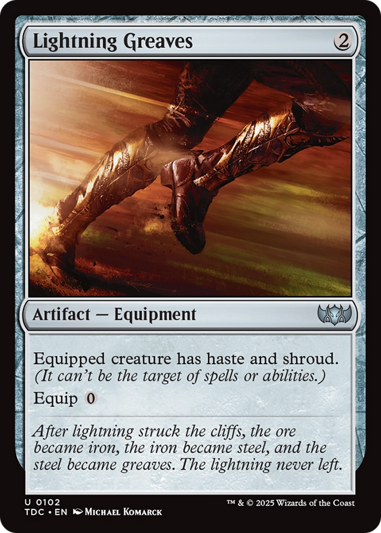Lightning Greaves (TDC-102) - Commander: Tarkir: Dragonstorm - Magic The Gathering