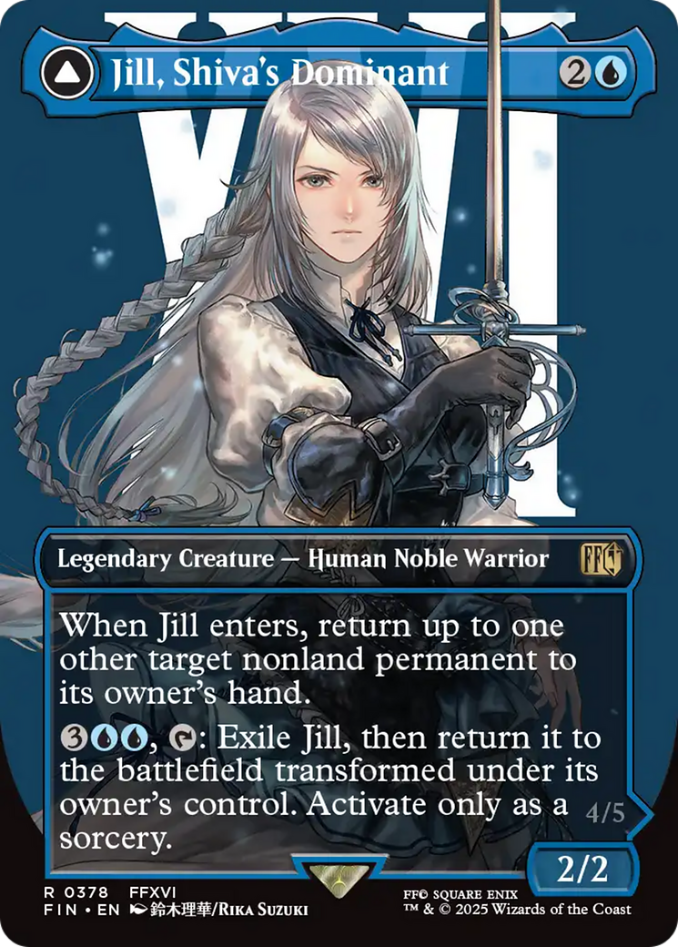 Jill, Shiva's Dominant (Borderless) (FIN-378) - FINAL FANTASY - Magic The Gathering