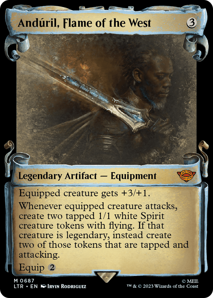 Anduril, Flame of the West (Showcase Scrolls) (LTR-687) - The Lord of the Rings: Tales of Middle-earth: (Showcase) - Magic The Gathering