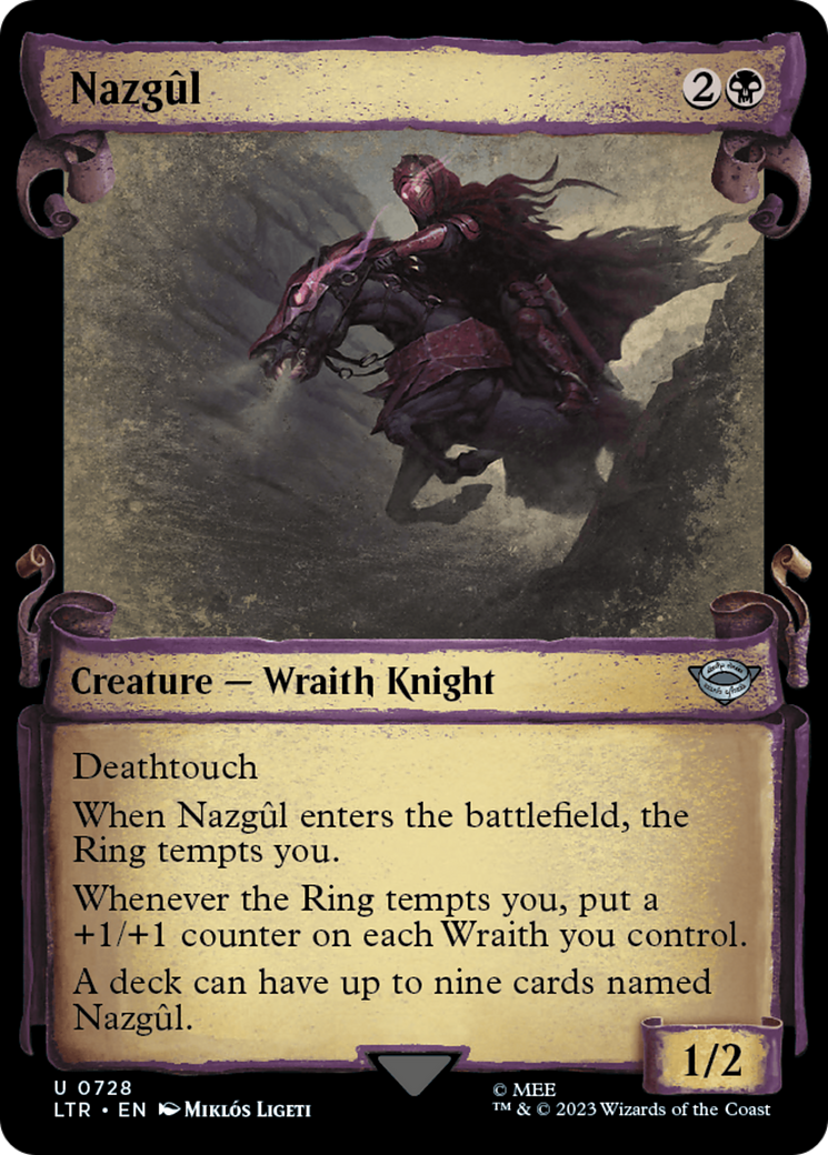FOIL Nazgul (0728) (Showcase Scrolls) (LTR-728) - The Lord of the Rings: Tales of Middle-earth - Magic The Gathering