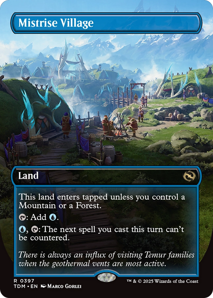 FOIL Mistrise Village (TDM-397) - Tarkir: Dragonstorm - Magic The Gathering