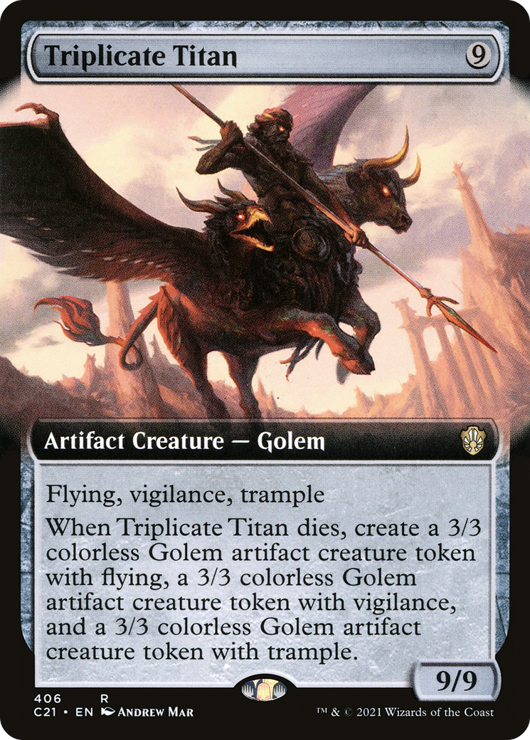 Triplicate Titan (Extended Art) (C21-406) - Commander 2021 - Magic The Gathering