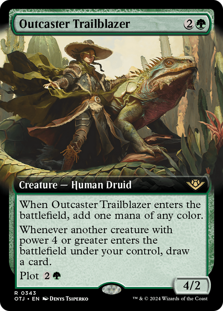 Outcaster Trailblazer (Extended Art) (OTJ-343) - Outlaws of Thunder Junction - Magic The Gathering