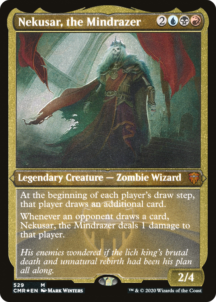 ETCHED FOIL Nekusar, the Mindrazer (Foil Etched) (CMR-529) - Commander Legends - Magic The Gathering