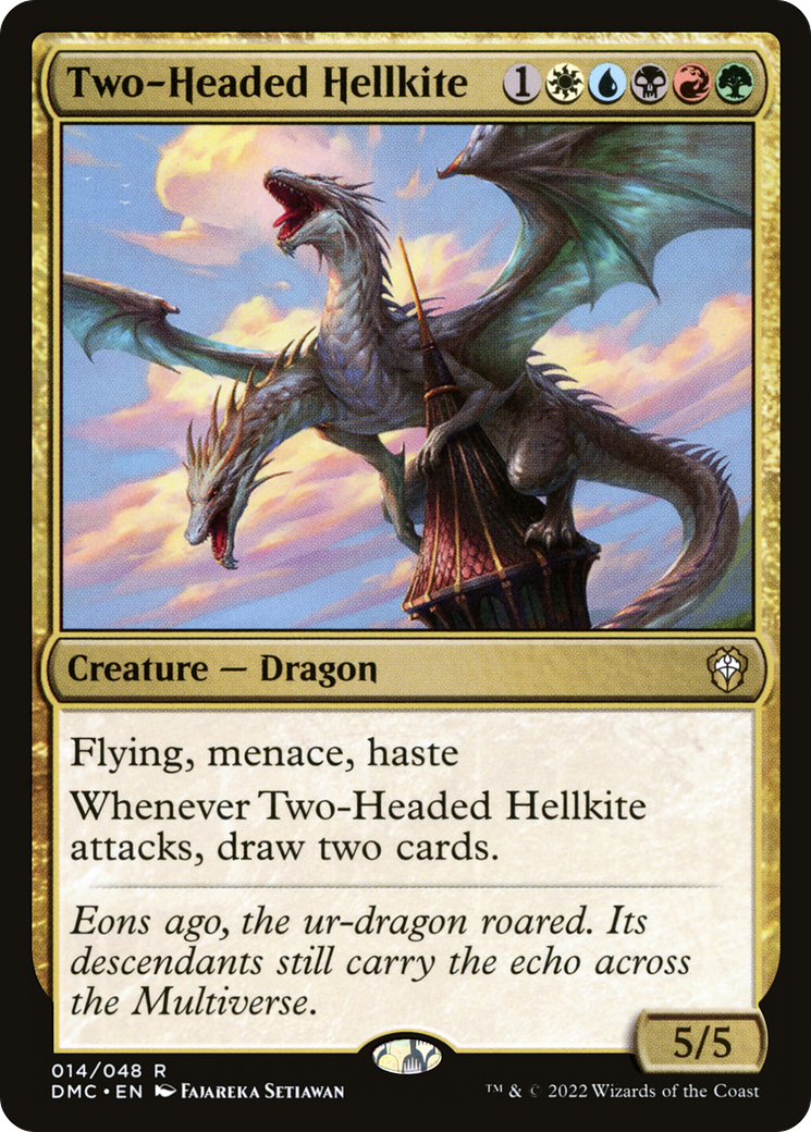Two-Headed Hellkite (DMC-014) - Dominaria United Commander - Magic The Gathering
