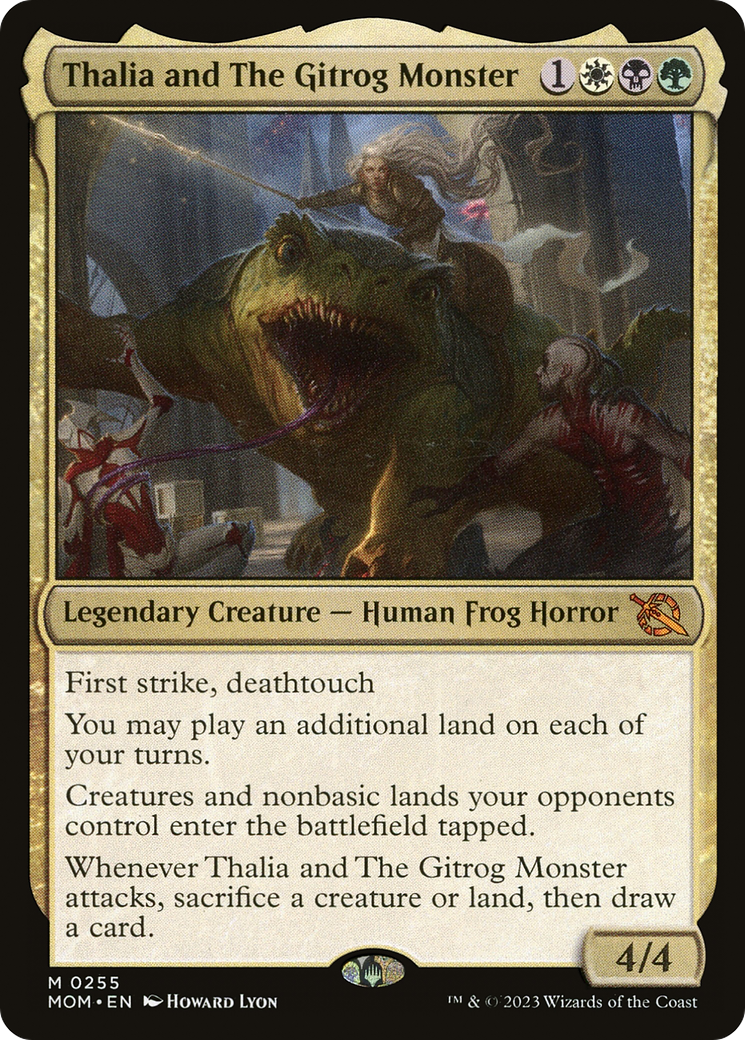 Thalia and The Gitrog Monster (MOM-255) - March of the Machine - Magic The Gathering