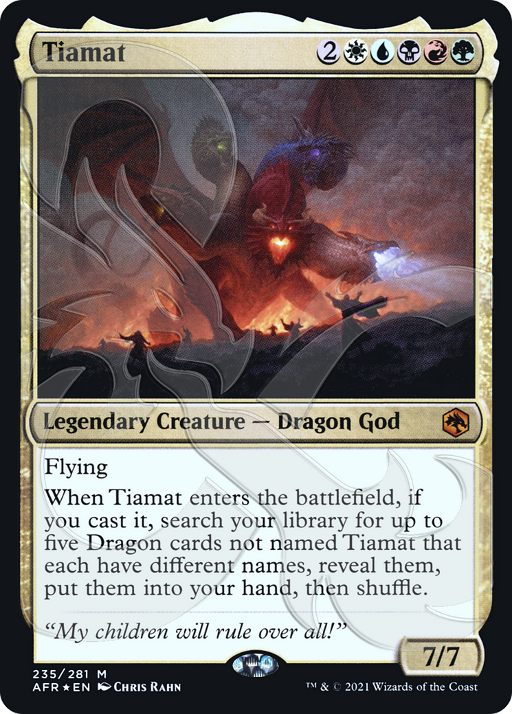 FOIL Tiamat (AFR&-235) - Adventures in the Forgotten Realms Promos - Magic The Gathering
