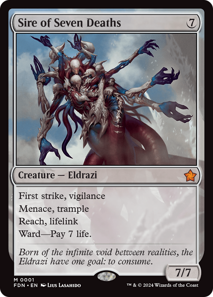 FOIL Sire of Seven Deaths (FDN-001) - Foundations - Magic The Gathering
