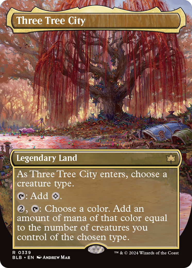 Three Tree City (Borderless) (0339) (BLB-339) - Bloomburrow - Magic The Gathering