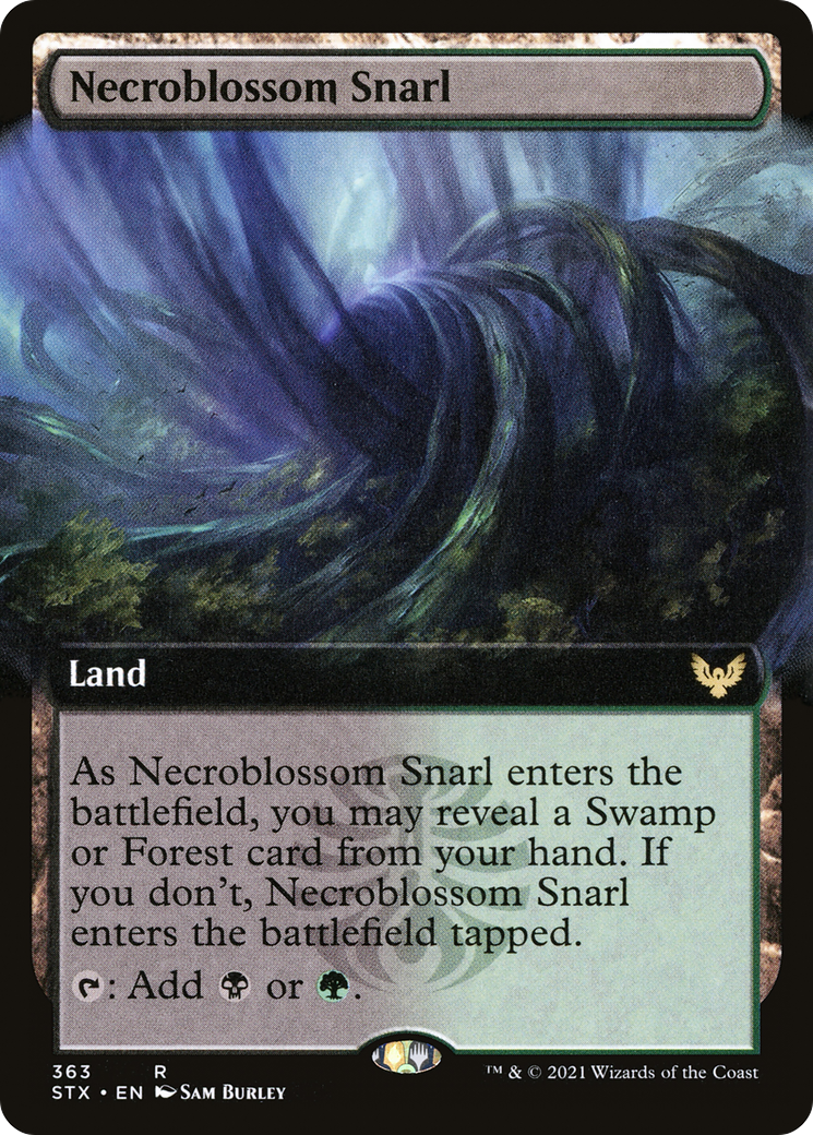 FOIL Necroblossom Snarl (STX-363) - Strixhaven: School of Mages - Magic The Gathering