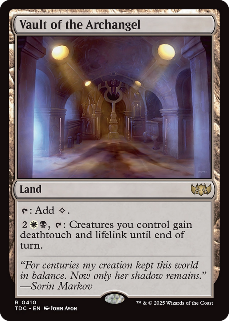 Vault of the Archangel (TDC-410) - Commander: Tarkir: Dragonstorm - Magic The Gathering