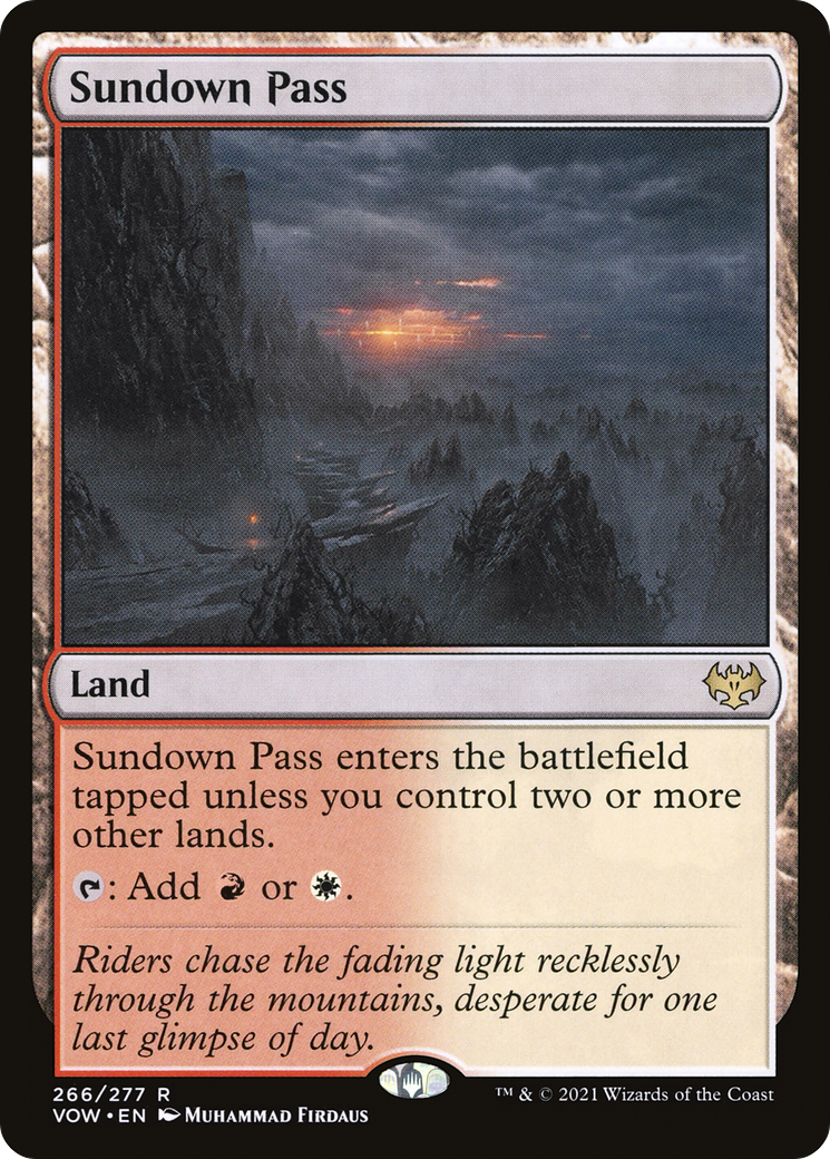FOIL Sundown Pass (VOW-266) - Innistrad: Crimson Vow - Magic The Gathering