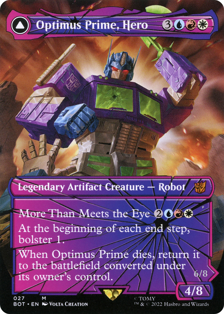 Optimus Prime, Hero (Shattered Glass) (BOT-027) - Transformers - Magic The Gathering