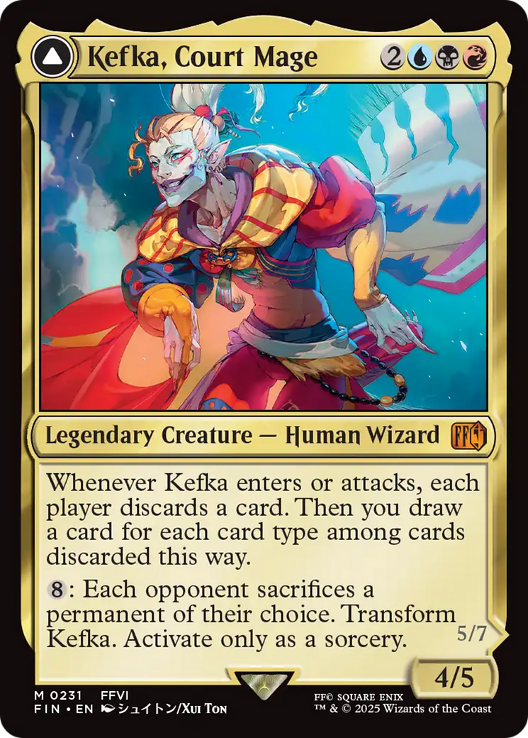 FOIL Kefka, Court Mage (FIN-231) - FINAL FANTASY - Magic The Gathering