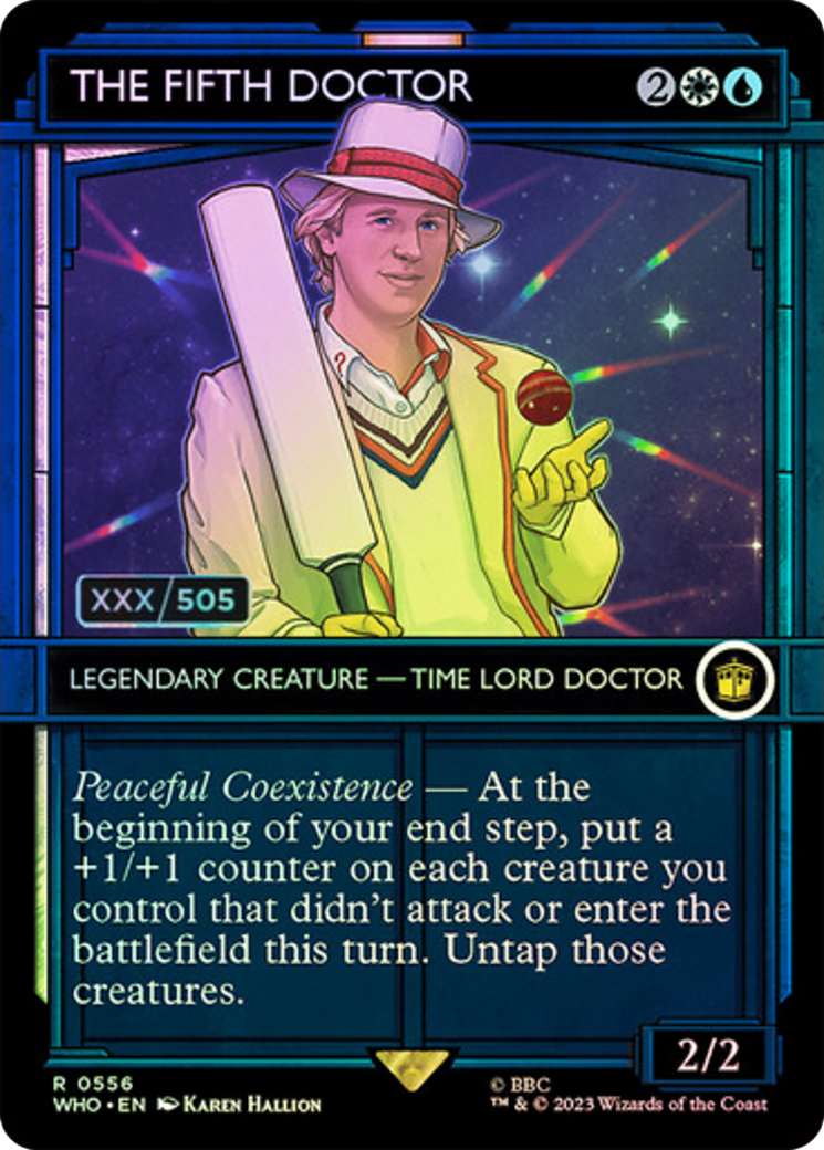 FOIL The Fifth Doctor (Serial Numbered) (WHO-556) - Doctor Who - Magic The Gathering