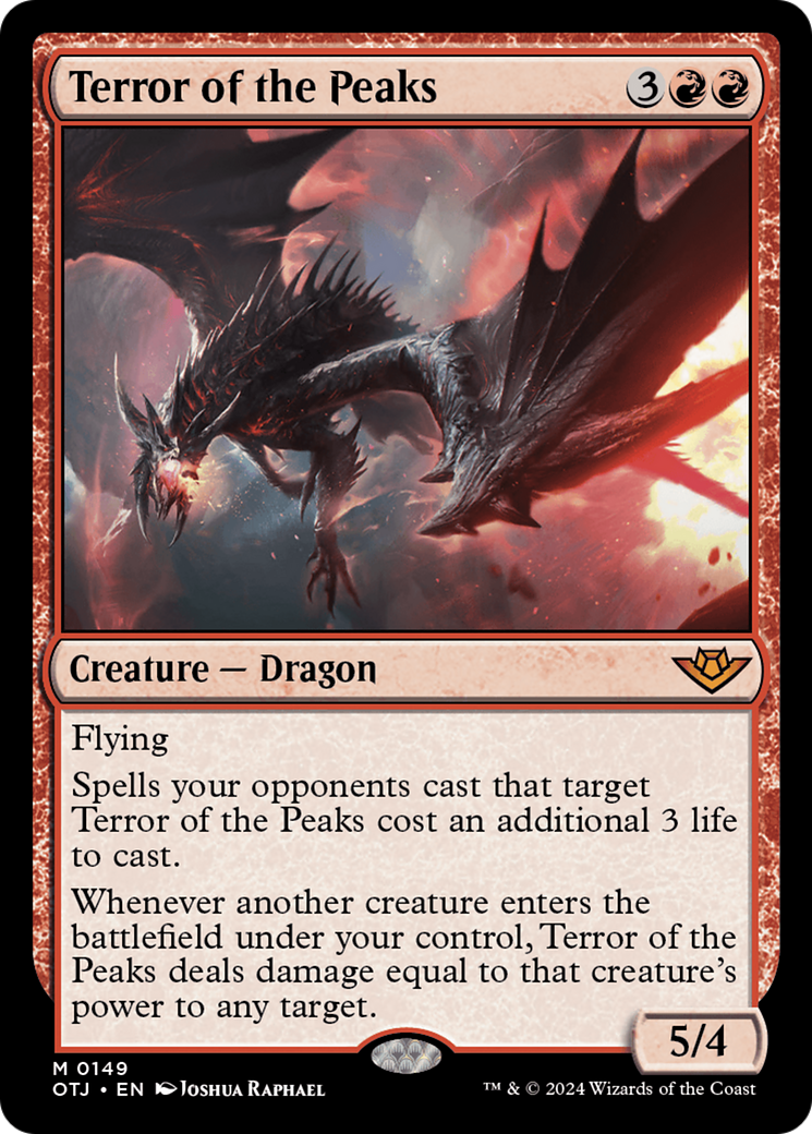 FOIL Terror of the Peaks (OTJ-149) - Outlaws of Thunder Junction - Magic The Gathering