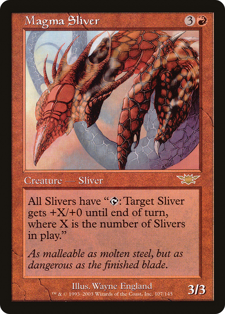 FOIL Magma Sliver (LGN-107) - Legions - Magic The Gathering