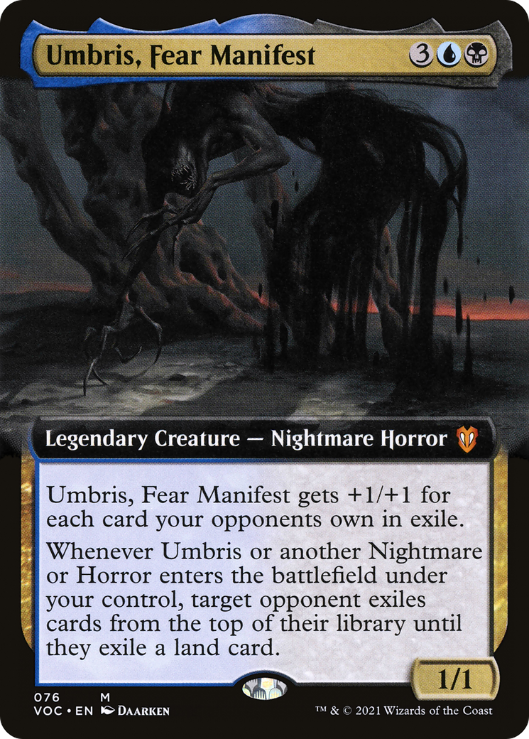 Umbris, Fear Manifest (Extended Art) (VOC-076) - Crimson Vow Commander - Magic The Gathering