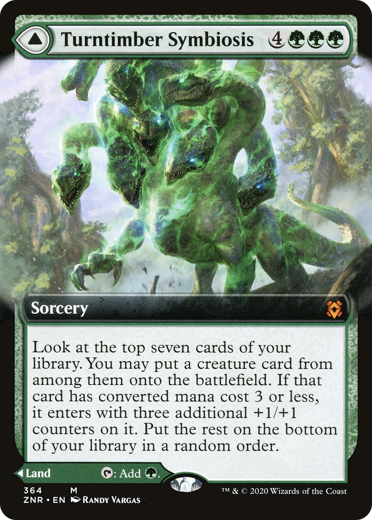 FOIL Turntimber Symbiosis (Extended Art) (ZNR-364) - Zendikar Rising - Magic The Gathering