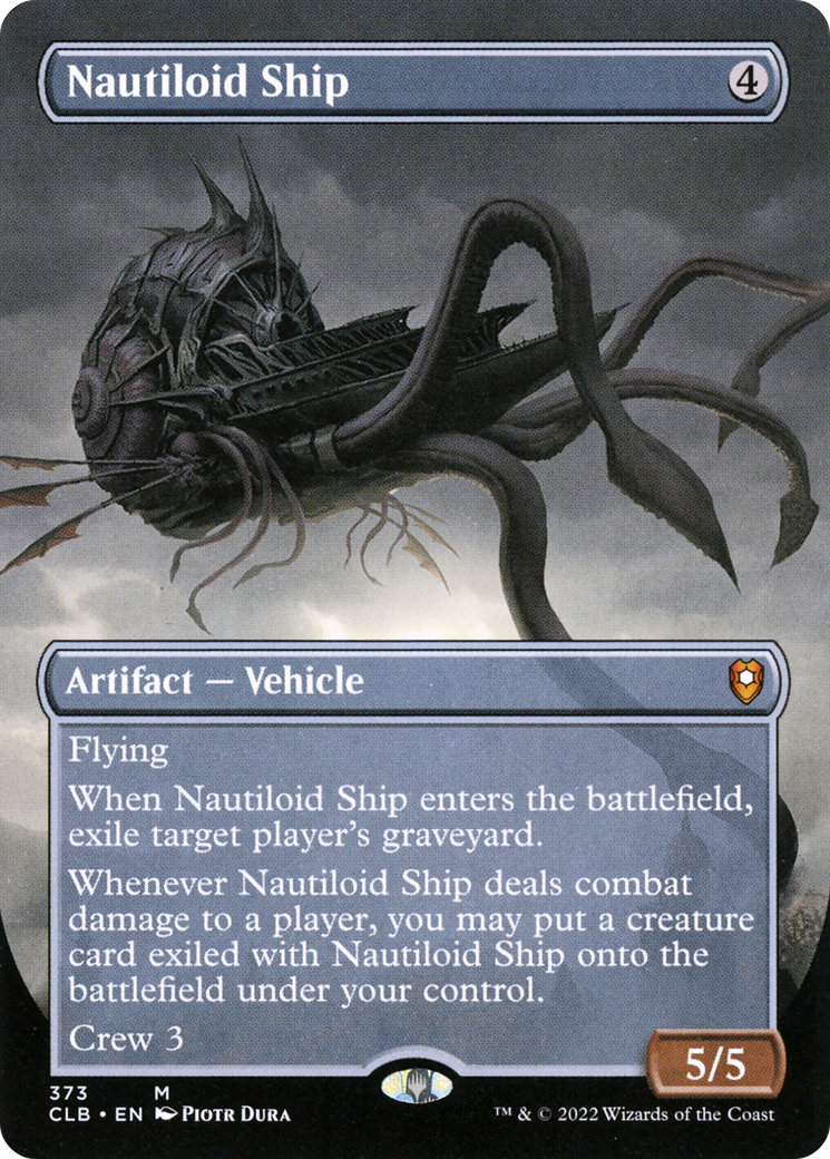 FOIL Nautiloid Ship (Borderless) (CLB-373) - Commander Legends: Battle for Baldur's Gate - Magic The Gathering