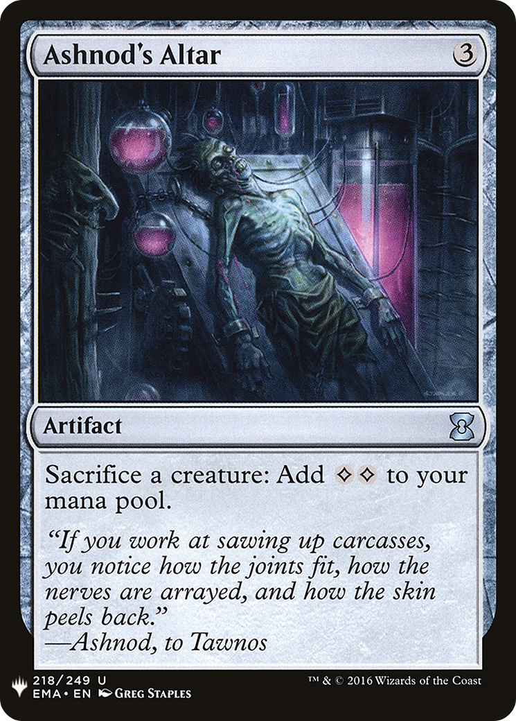 Ashnod's Altar (LIST-EMA-218) - The List - Magic The Gathering
