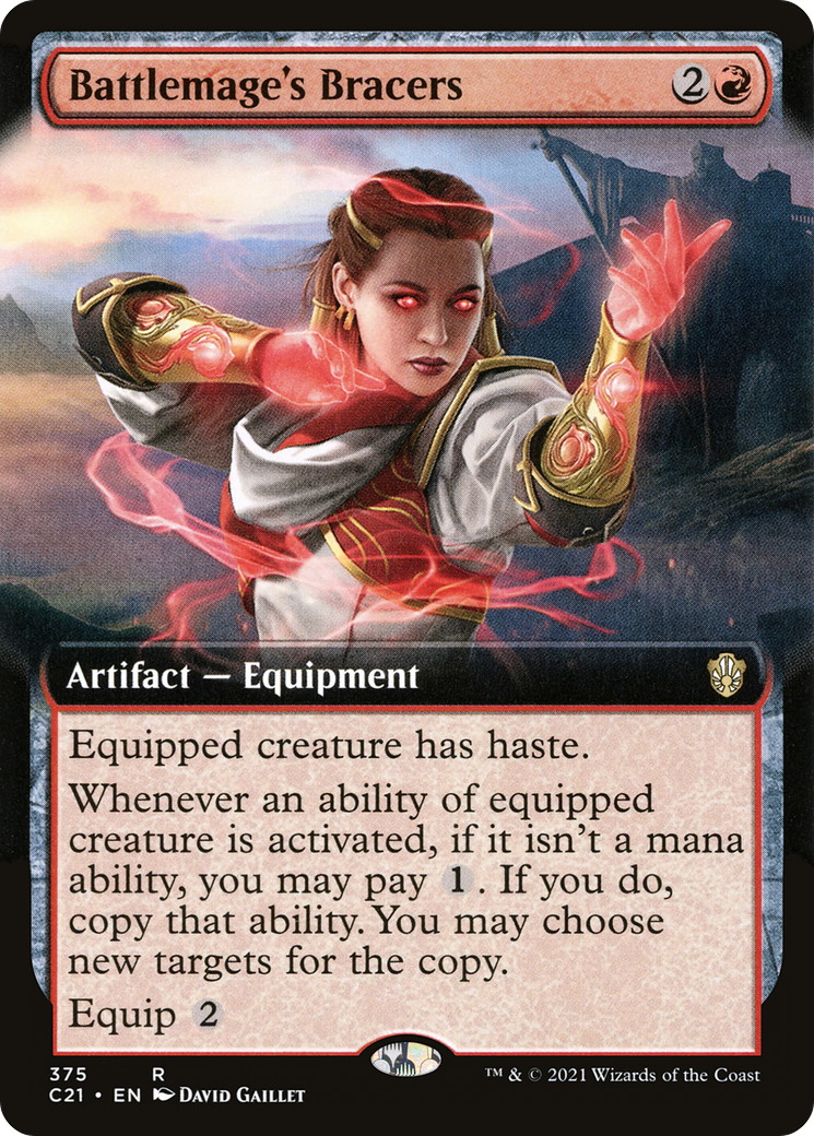 Battlemage's Bracers (Extended Art) (C21-375) - Commander 2021 - Magic The Gathering