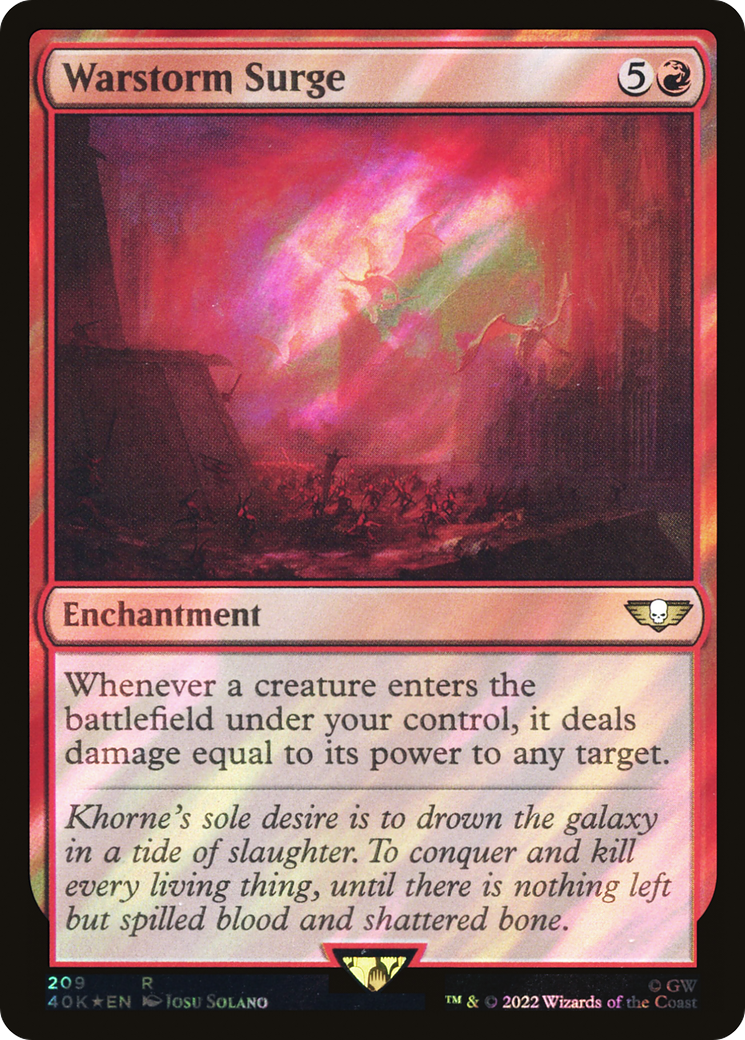 FOIL Warstorm Surge (Surge Foil) (40K-209) - Warhammer 40,000 Commander - Magic The Gathering