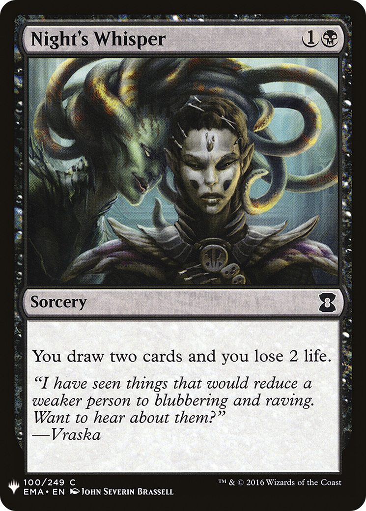 Night's Whisper (LIST-EMA-100) - The List - Magic The Gathering