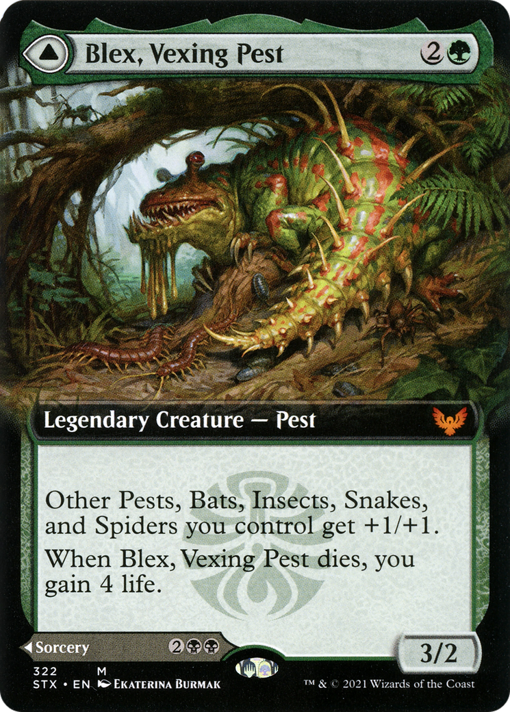 Blex, Vexing Pest (Extended Art) (STX-322) - Strixhaven: School of Mages - Magic The Gathering