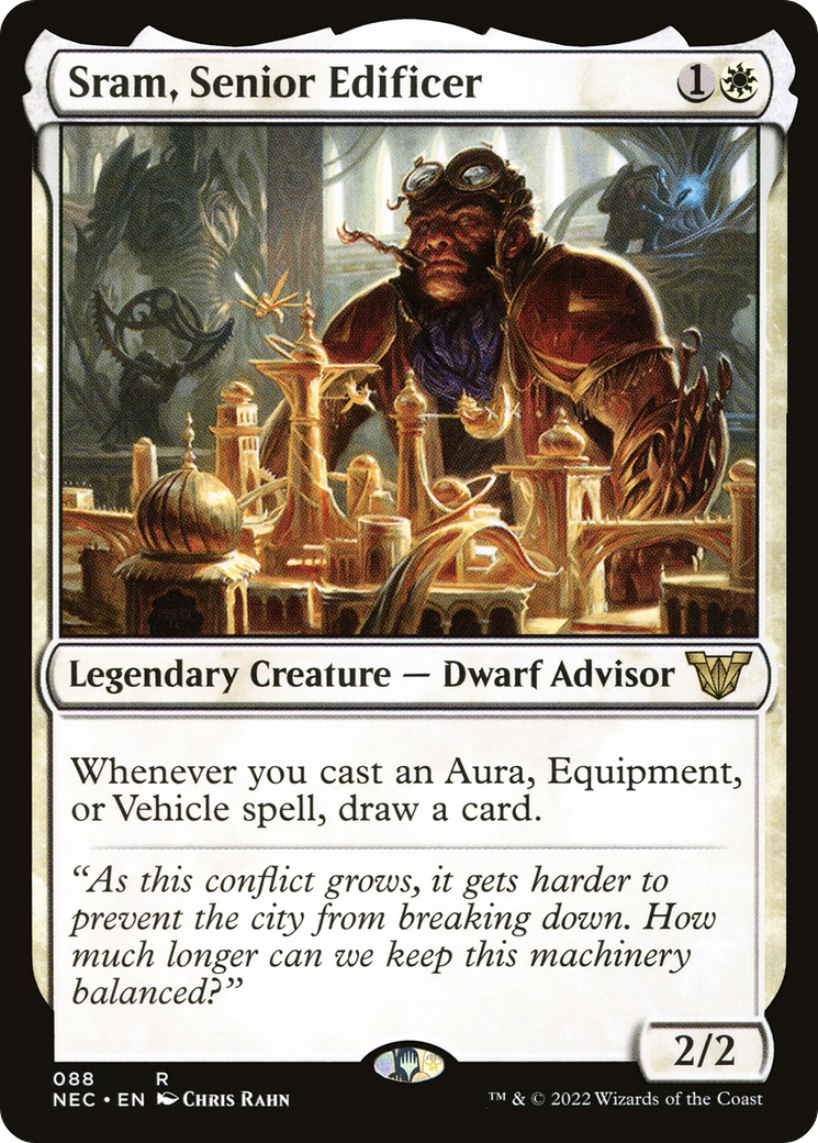 Sram, Senior Edificer (NEC-088) - Neon Dynasty Commander - Magic The Gathering