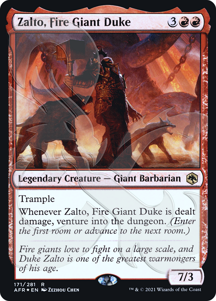 FOIL Zalto, Fire Giant Duke (AFR&-171A) - Adventures in the Forgotten Realms Promos - Magic The Gathering
