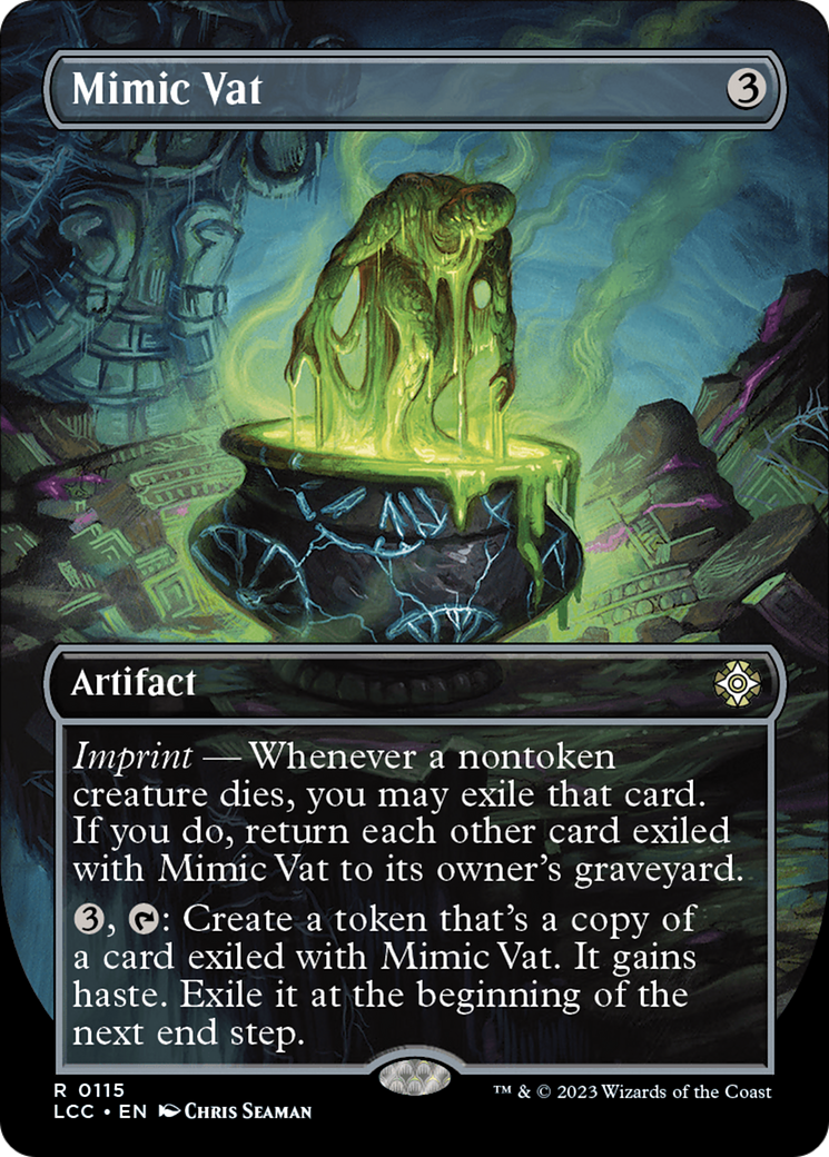 FOIL Mimic Vat (Borderless) (LCC-115) - The Lost Caverns of Ixalan Commander - Magic The Gathering