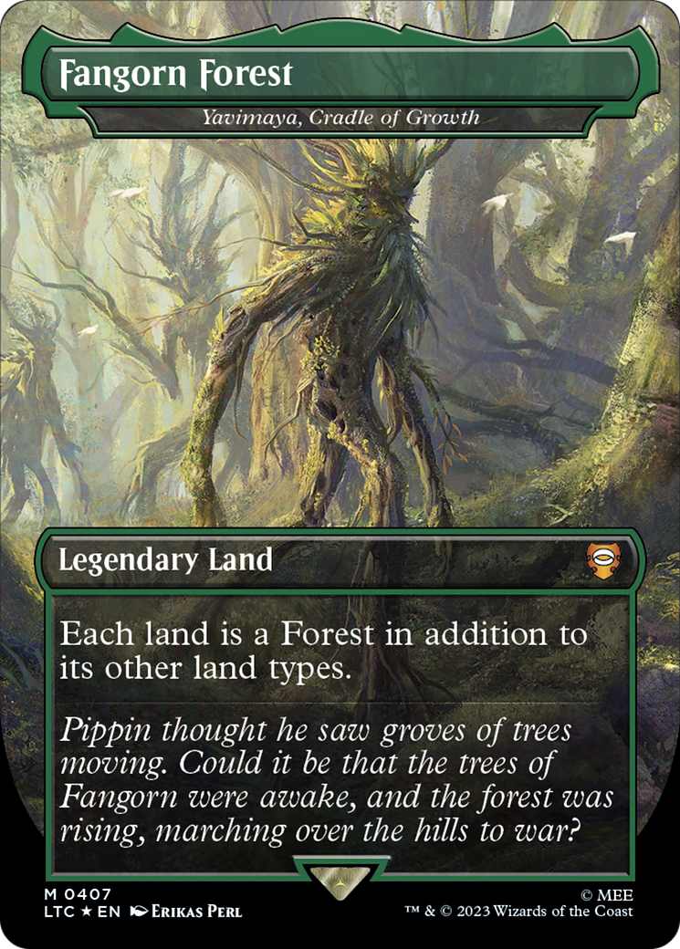 FOIL Fangorn Forest - Yavimaya, Cradle of Growth (Surge Foil) (LTC-407) - Tales of Middle-earth Commander - Magic The Gathering