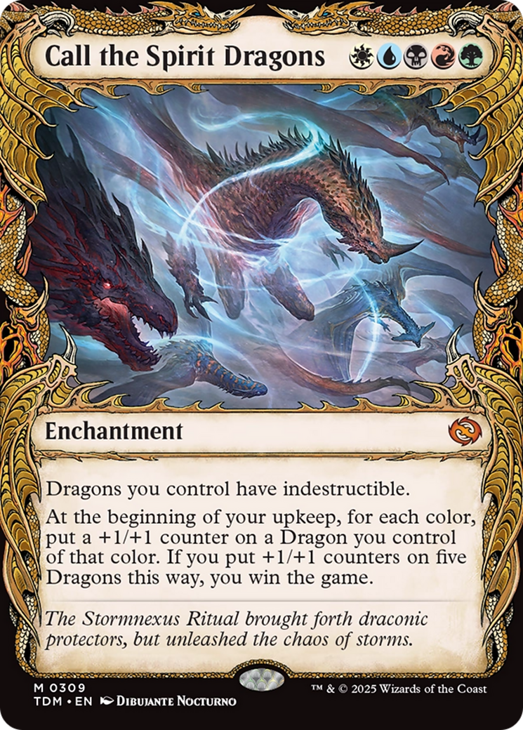 FOIL Call the Spirit Dragons (TDM-309) - Tarkir: Dragonstorm - Magic The Gathering
