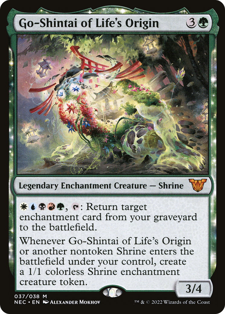 FOIL Go-Shintai of Life's Origin (NEC-037) - Neon Dynasty Commander - Magic The Gathering