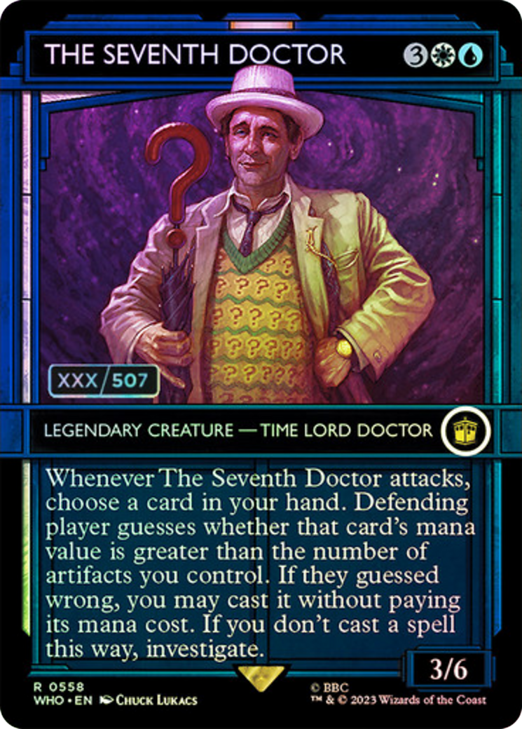 FOIL The Seventh Doctor (Serial Numbered) (WHO-558) - Doctor Who - Magic The Gathering
