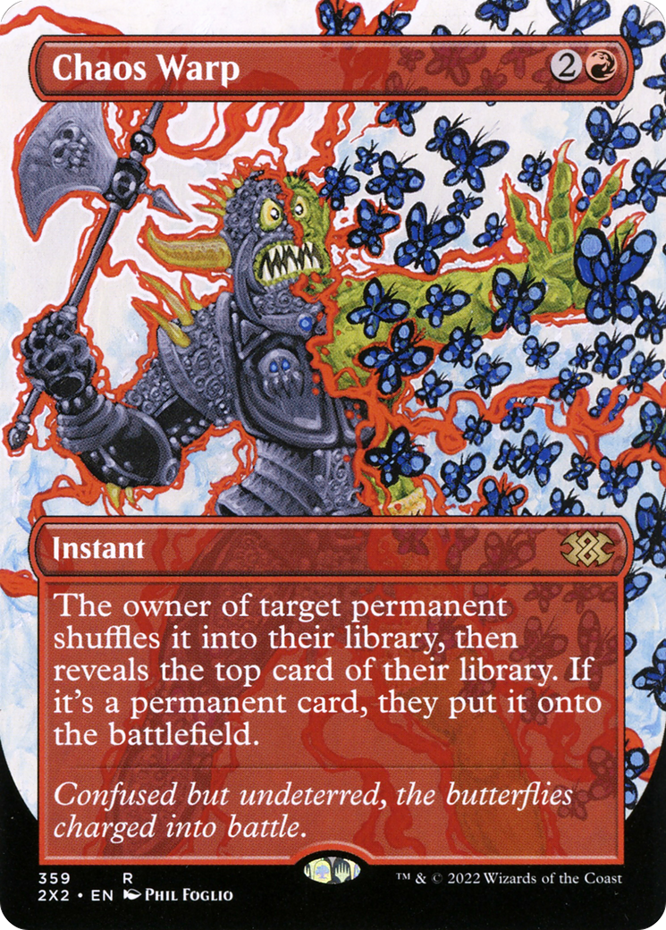 FOIL Chaos Warp (Borderless) (2X2-359) - Double Masters 2022 - Magic The Gathering