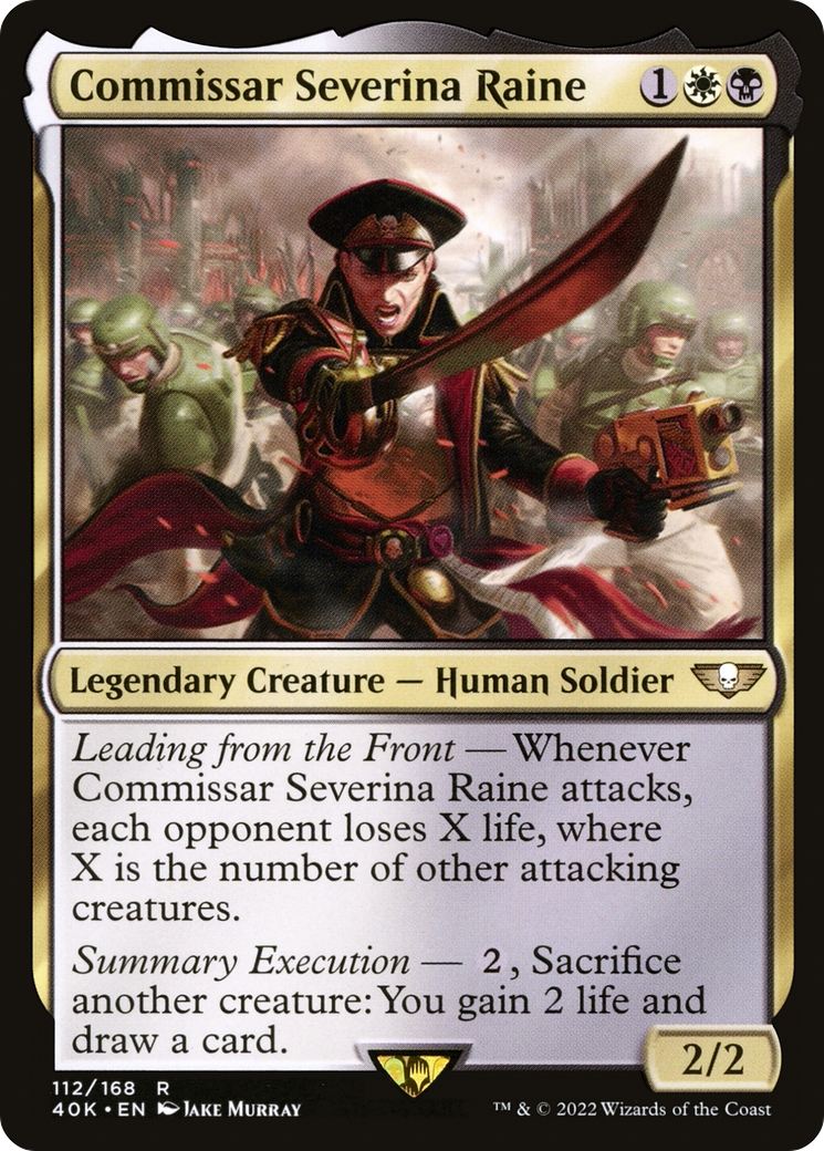 Commissar Severina Raine (40K-112) - Warhammer 40,000 Commander - Magic The Gathering