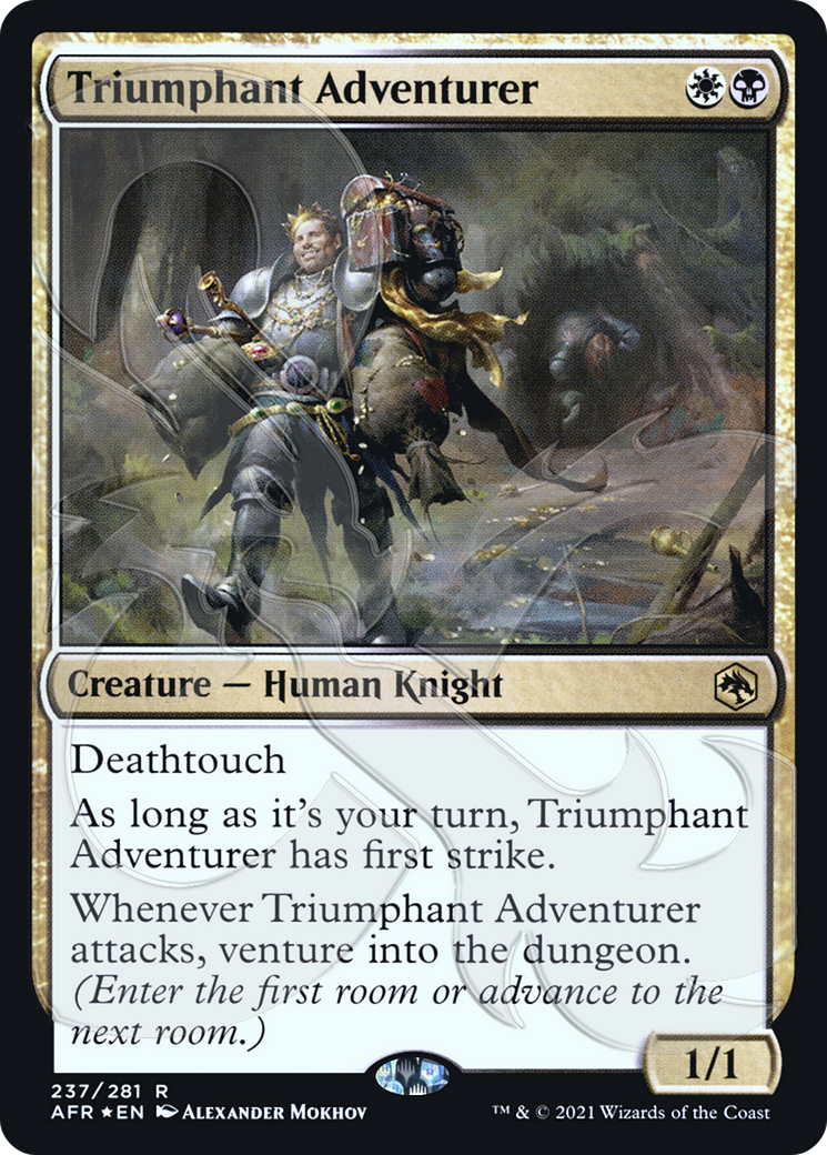 FOIL Triumphant Adventurer (AFR&-237A) - Adventures in the Forgotten Realms Promos - Magic The Gathering