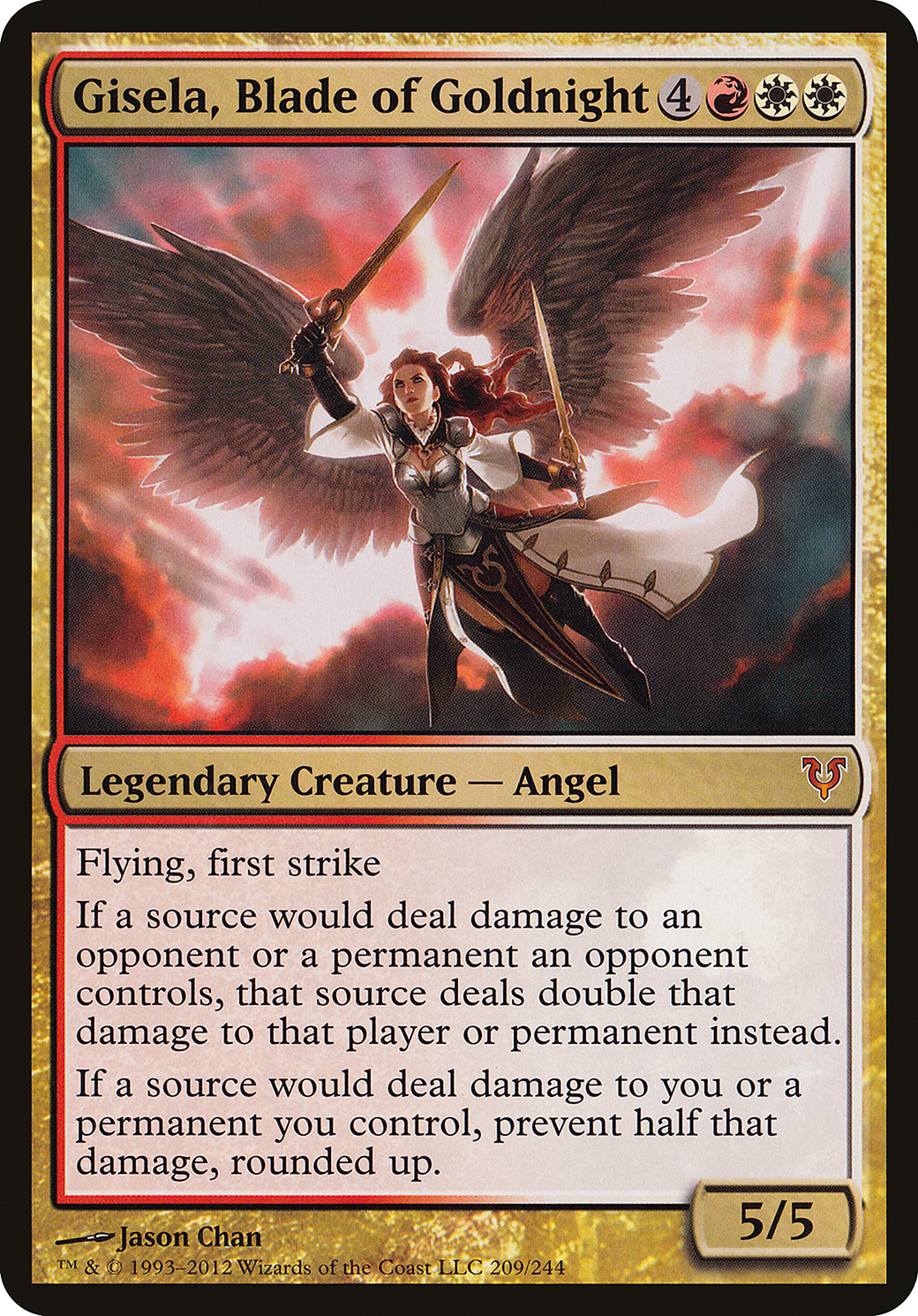 Gisela, Blade of Goldnight (Avacyn Restored) (OVER-209) - Open the Helvault - Magic The Gathering