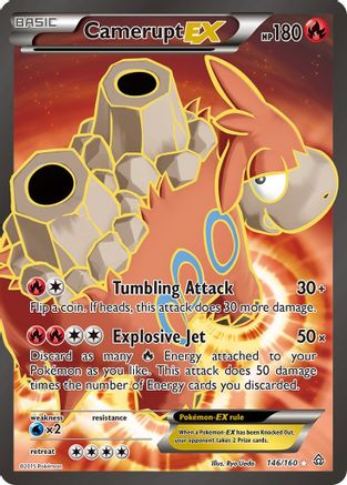Camerupt EX (146 Full Art) 146/160 - Primal Clash Holofoil