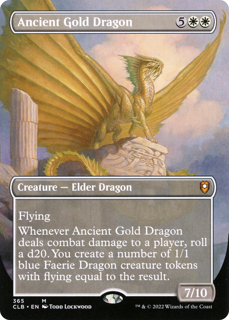 Ancient Gold Dragon (Borderless) (CLB-365) - Commander Legends: Battle for Baldur's Gate (Borderless) - Magic The Gathering