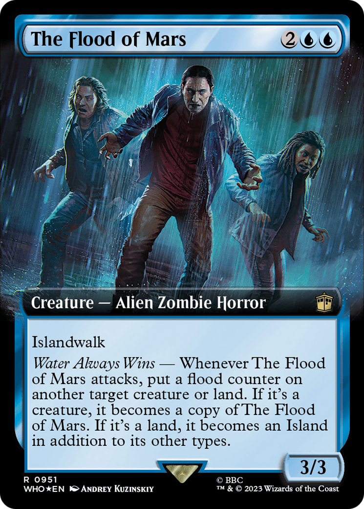 FOIL The Flood of Mars (Extended Art) (Surge Foil) (WHO-951) - Doctor Who - Magic The Gathering