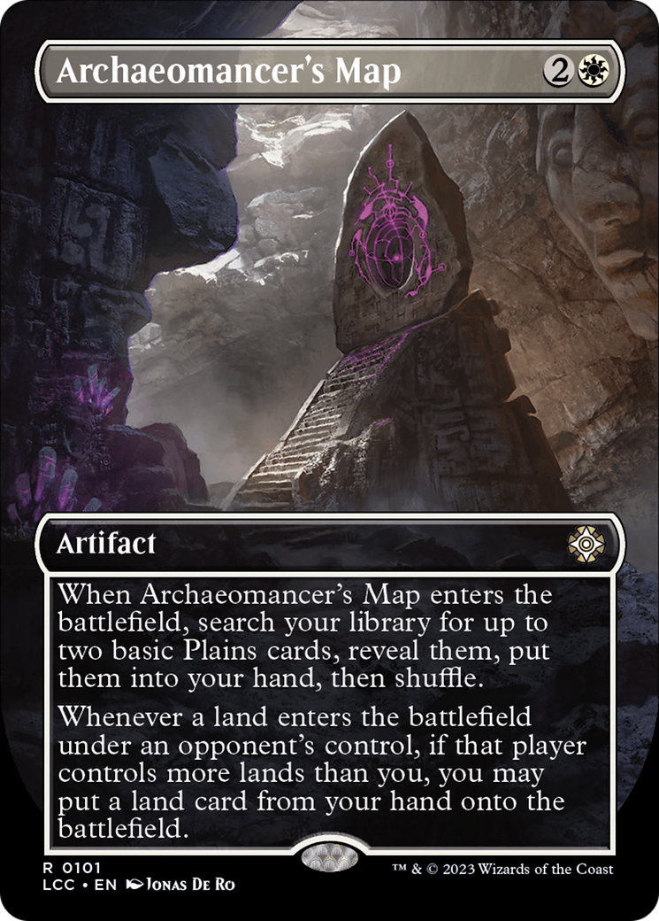 FOIL Archaeomancer's Map (Borderless) (LCC-101) - The Lost Caverns of Ixalan Commander - Magic The Gathering