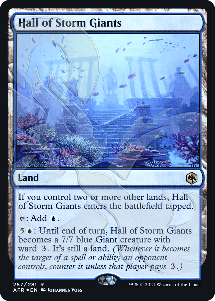 FOIL Hall of Storm Giants (AFR&-257A) - Adventures in the Forgotten Realms Promos - Magic The Gathering