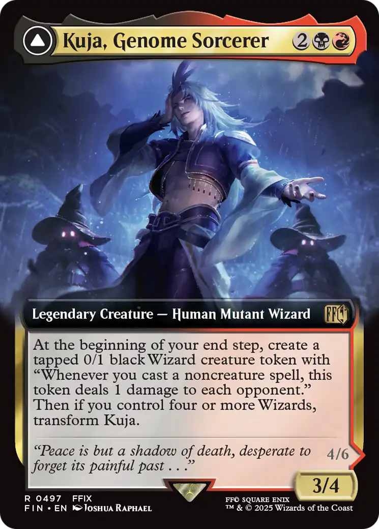 FOIL Kuja, Genome Sorcerer (Extended Art) (FIN-497) - FINAL FANTASY - Magic The Gathering