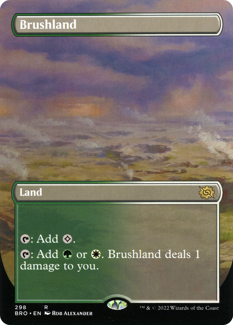 Brushland (Borderless) (BRO-298) - The Brothers' War - Magic The Gathering