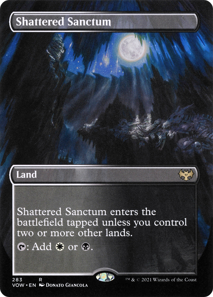 FOIL Shattered Sanctum (Borderless) (VOW-283) - Innistrad: Crimson Vow - Magic The Gathering