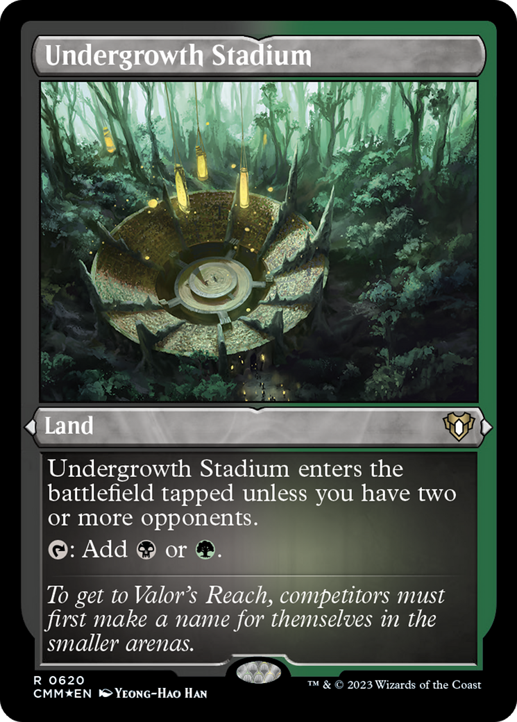 ETCHED FOIL Undergrowth Stadium (CMM-620) - Commander Masters - Magic The Gathering