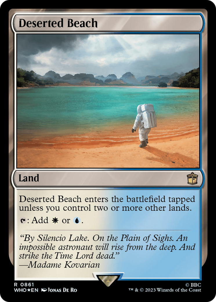 FOIL Deserted Beach (Surge Foil) (WHO-861) - Doctor Who - Magic The Gathering